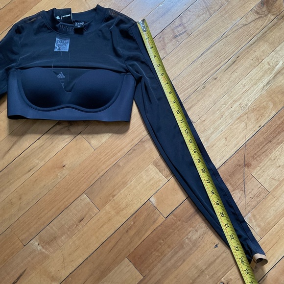 Adidas Beyoncé  IVY PARK IVP LS Mesh Crop Top Sz X Small New Limited Edison - Picture 9 of 14